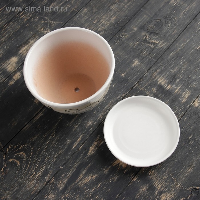 Горшок цветочный Лотос Белый 1,5 л Горшок цветочный Лотос Белый 1,5 л