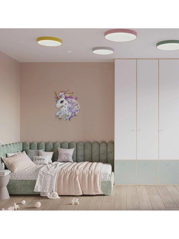 Часы настенные  Часы настенные "Gelato", единорог, интерьерные, детские, плавный ход, d-33,5 см