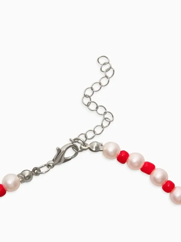 Бусы детские &laquo;Выбражулька. Клубники&raquo;, жемчуг, 34.5 см, красно-белый