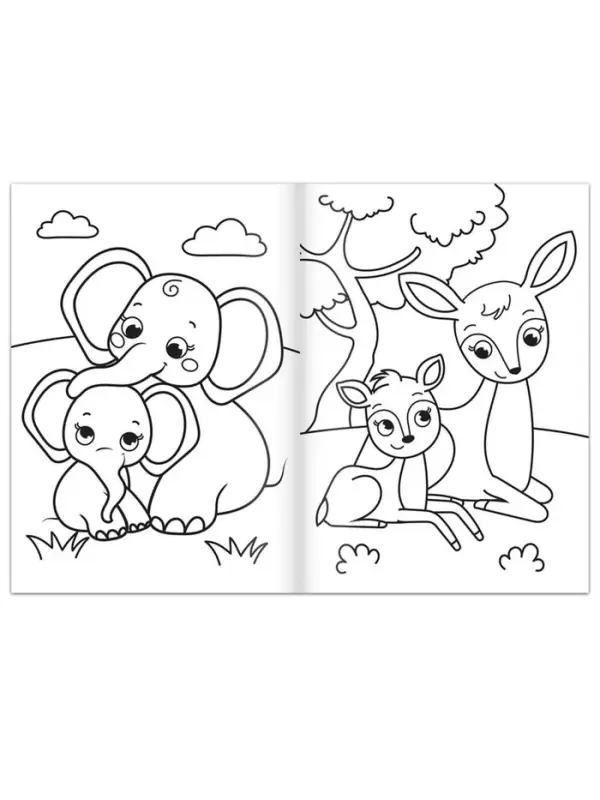 Раскраска &laquo;Кто чей малыш?&raquo;, А4