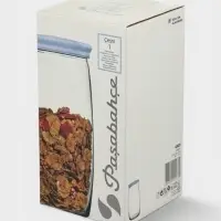 Банка для сыпучих продуктов Paşabah&ccedil;e Cesni, 1.5 л, с пластиковой крышкой, стекло, прозрачная