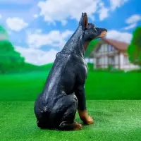 Садовая фигура из полистоуна &laquo;Собака Доберман&raquo;, 48&times;20&times;21 см