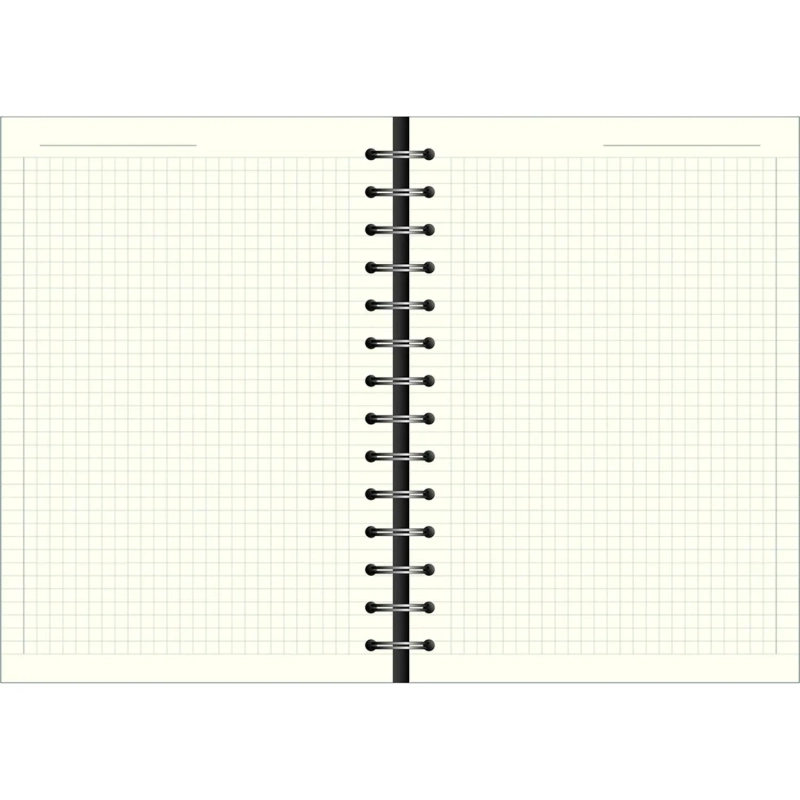 Бизнес-тетрадь Infolio 14x20см 96л клетка спираль Цветы, серый I1771/grey