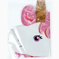 Воздушный шар фольгированный 16" "Единорог" розовый, набор 5 штук