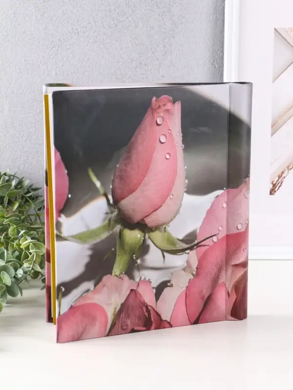 Фотоальбом 10 магнитных листов Фотоальбом 10 магнитных листов "Роза" 23X28см, пер-т внутр.спираль