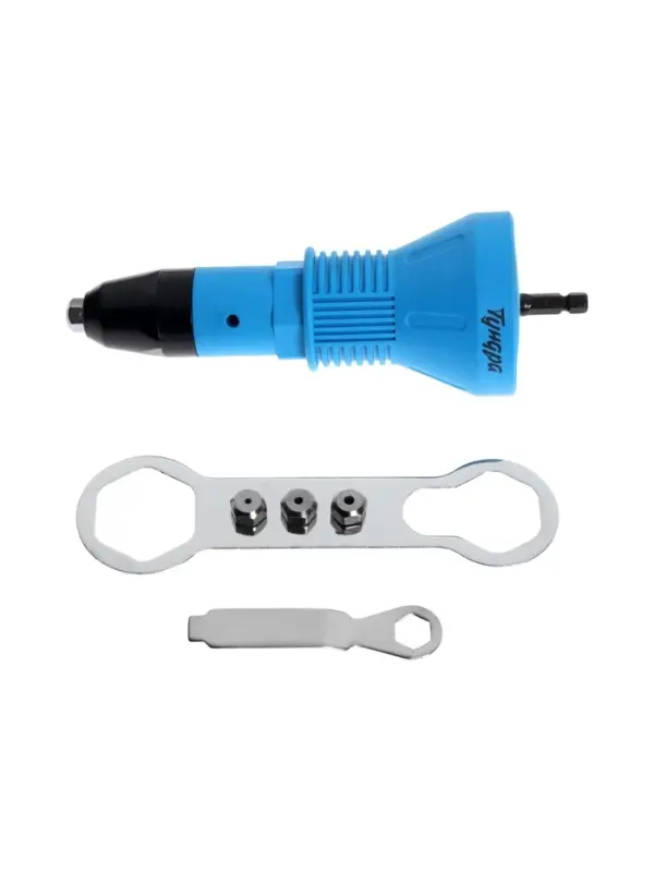 Насадка для шуруповерта ТУНДРА, заклепочник, шестигранный хвостовик, 2.4-3.2-4-4.8 мм