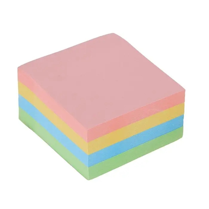 Блок с липким краем, 76&times;76 мм, 400 листов, пастель, 4 цвета