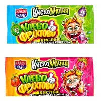 Конфеты кислые жевательные &laquo;Кисломания Клево-Фруктово&raquo;, 12 г