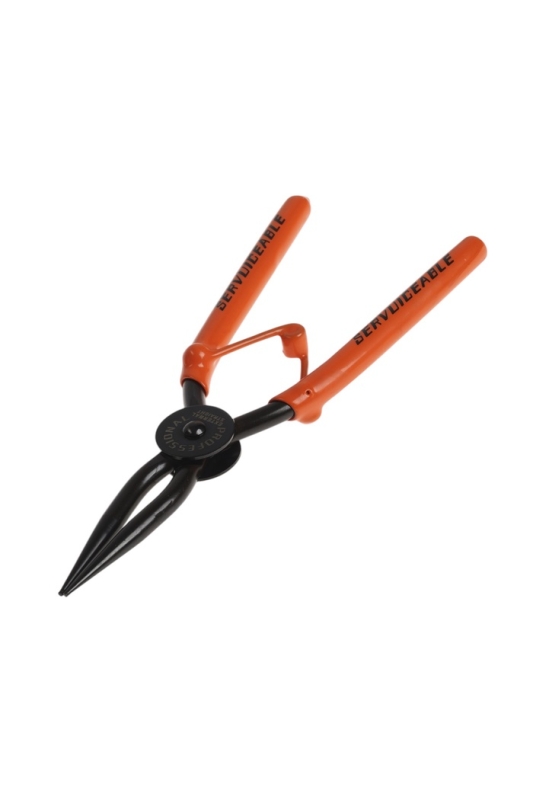 Съемник внешних стопорных колец ТУНДРА, удлиненные прямые губки на разжим, 190 мм Съемник внешних стопорных колец ТУНДРА, удлиненные прямые губки на разжим, 190 мм