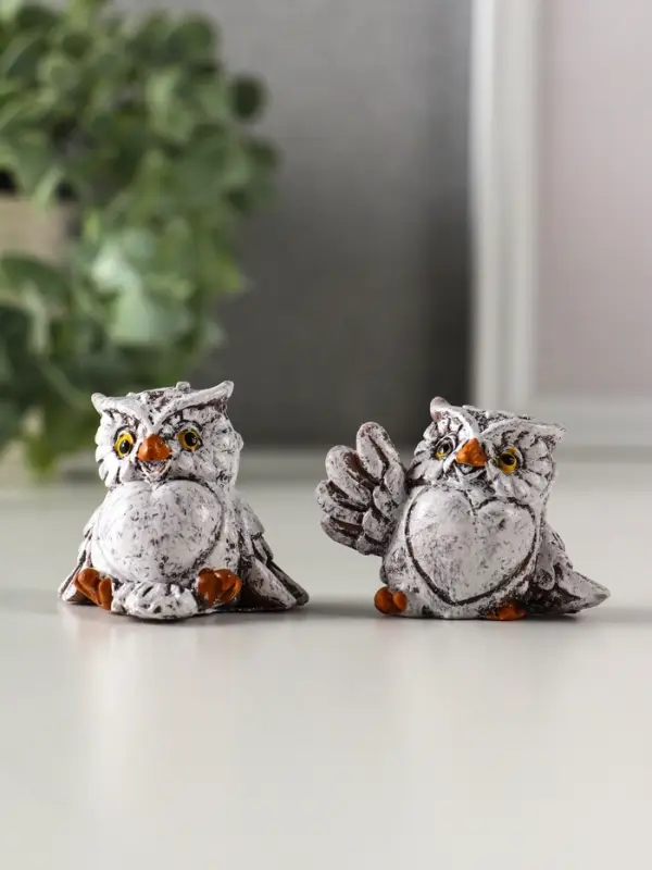 Фигурка полистоун &laquo;Филин с сердечком-пузиком&raquo;, 4&times;4.1&times;3 см, МИКС