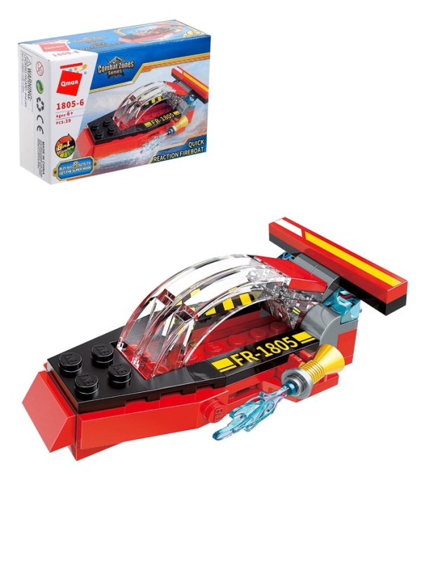 Конструктор Пожарные  Конструктор Пожарные "Транспорт", 1805-6  39 деталей