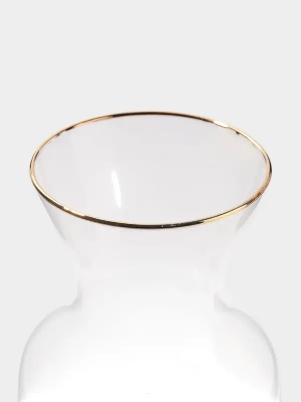 Ваза &laquo;Миа&raquo;, 23&times;10.5 см, стекло, прозрачно-золотая