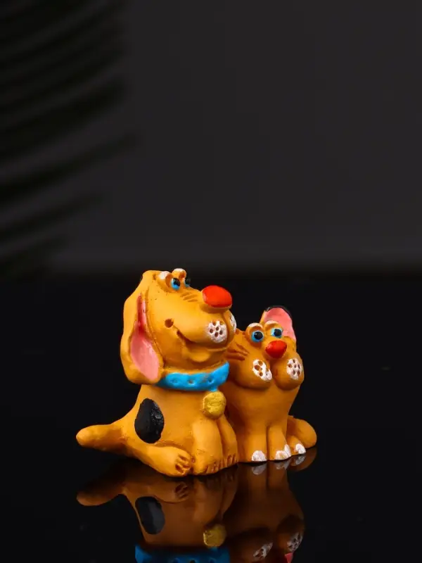 Фигурка полистоун &laquo;Котик с собачкой&raquo;, 3.6&times;4.2&times;2.2 см