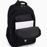 Рюкзак молодёжный на молниях, 2 отдела на молнии, 4 кармана, 37&times;17&times;54 см, чёрный