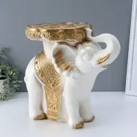 Фигура-подставка "Слон" белый, 35х40х25 см