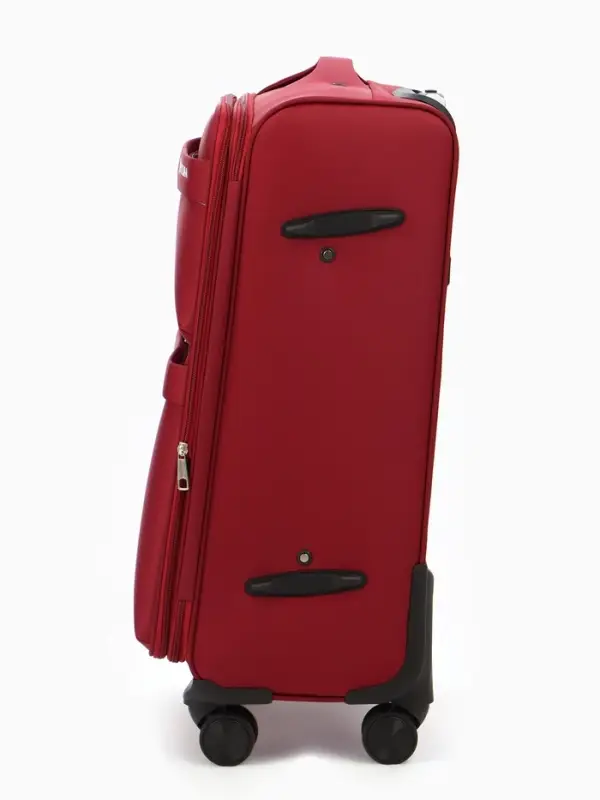 Чемодан на колёсах TEXTURA, с увеличением, кодовый замок, 42&times;26&times;68 см, 24", красный
