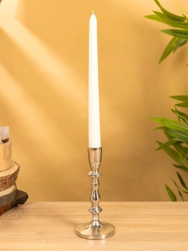 Подсвечник Подсвечник "Зима" 7,5х7,5х17 см, алюминий, цв. серебро