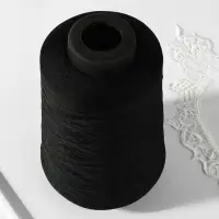 Нитки для оверлока 150D/1, 32910 м, 150D/1, текстурированные, некручёные, чёрные
