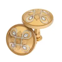 Держатель для штор CAPPIO KS033, d=98 мм, цвет золото с серебром, 2 шт.
