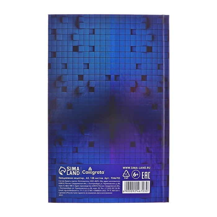 Ежедневник недатированный А5, 128 листов Ежедневник недатированный А5, 128 листов "НЕБОСКРЕБЫ", твёрдая обложка, глянцевая ламинация