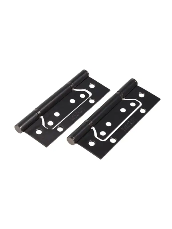 Петля-бабочка ТУНДРА, 125&times;75&times;2.0 мм, универсальная, без врезки, графит, 2 шт.