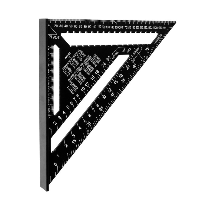 Универсальный кровельный угольник ТУНДРА, алюминий, с внутренней шкалой, 300 мм Универсальный кровельный угольник ТУНДРА, алюминий, с внутренней шкалой, 300 мм