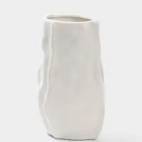 Ваза настольная керамика "Габино" 18,5х12 см, белый