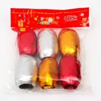 Лента упаковочная матовый металлик, МИКС, 0.5 см &times; 10 м