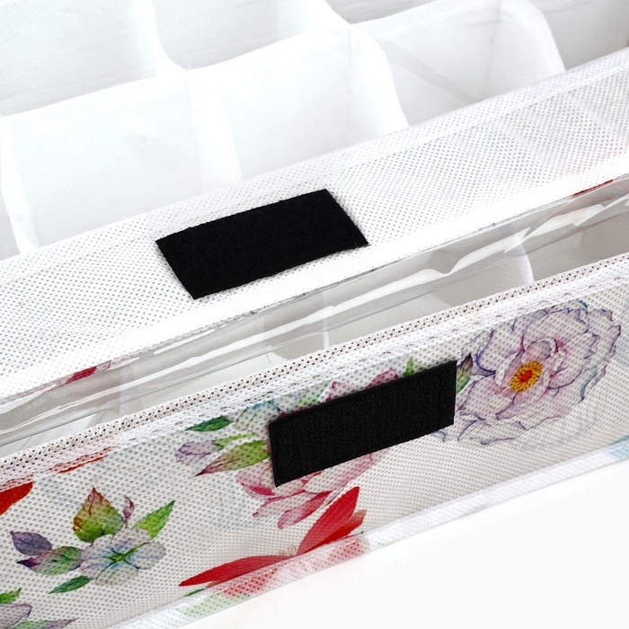 Органайзер для хранения 24 ячейки с крышкой Органайзер для хранения 24 ячейки с крышкой "Бабочки", 34 х 28 х 10 см