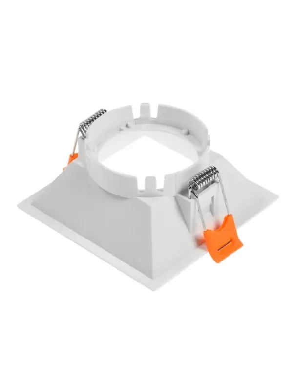 Светильник встраиваемый под лампу MR-16, квадратный, пластиковый, белый