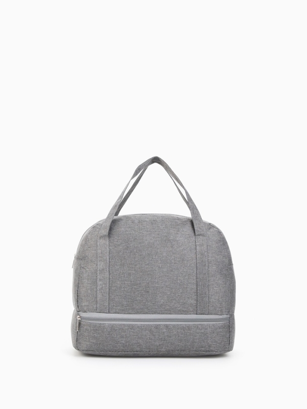 Сумка дорожная на молнии, серая Сумка дорожная на молнии, серая