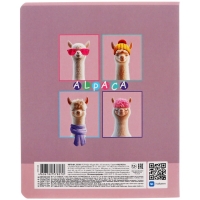 Тетрадь 48л кл "ALPACA", обл мел карт, скругл углы, лам Soft-touch, офс 60-65г/м², 5В МИКС