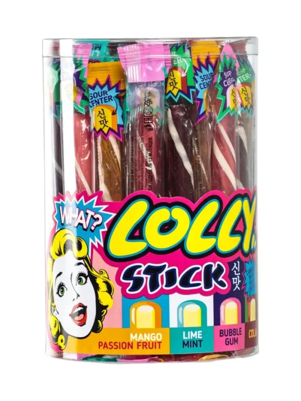 Леденец LOLLY STICK с кислым центром, 30 г