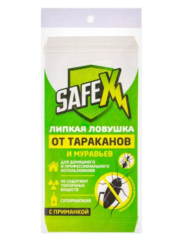 Клеевая ловушка-домик от тараканов и муравьев SAFEX, набор, 10 шт.