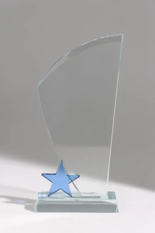 Стела стеклянная &laquo;Звёздочка и парус&raquo;, 12&times;4&times;25 см