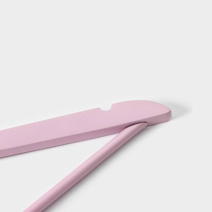 Плечики - вешалки LaDо́m Brillant, 44,5×23×1,2 см, 3 шт, деревянные, широкие плечики, цвет розовый Плечики - вешалки LaDо́m Brillant, 44,5×23×1,2 см, 3 шт, деревянные, широкие плечики, цвет розовый