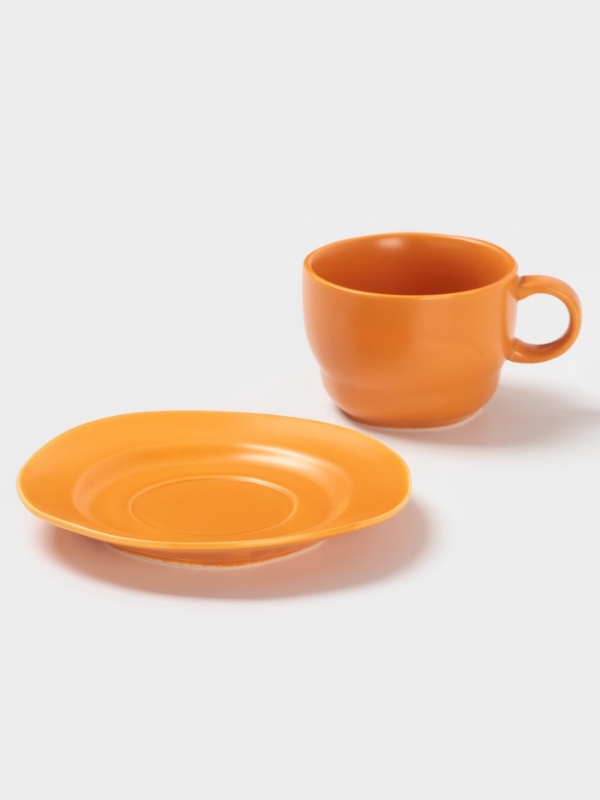 Чайная пара Magistro "Potter" 250мл 15,3х7 цвет оранжевый (блюдце, чашка)