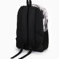 Рюкзак школьный на молнии, с карманами, с абстрактным принтом, размер 30&times;13&times;42 см, серый