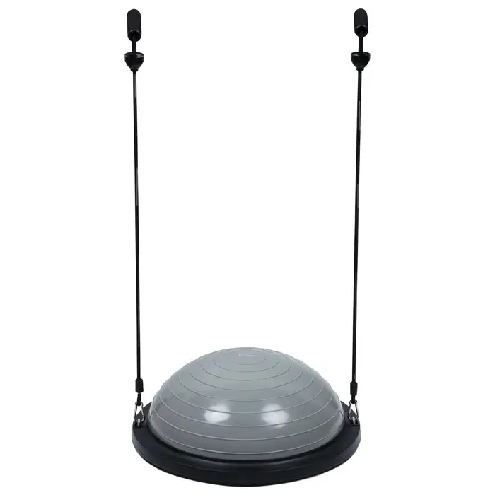 Полусфера BOSU гимнастическая ONLYTOP, с насосом, 46&times;20 см, серая