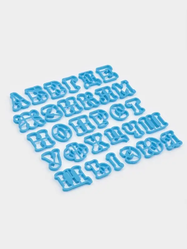 Формы для печенья Доляна &laquo;Русский алфавит&raquo;, 30 шт., пластик, голубые