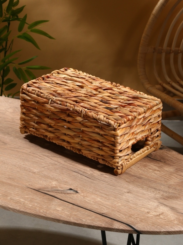 Корзина плетеная 36x21x15 см, водный гиацинт