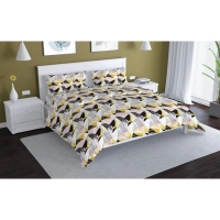 Постельное белье 1,5сп,Toyama набивн.поплин 105г/м2 (нав.70х70-2шт),40047