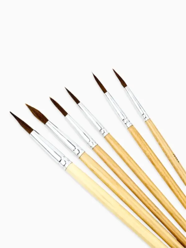 Кисть для рисования набор 6 шт. белка Jan Vermeer