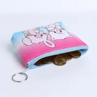Кошелёк детский &laquo;Зайчики&raquo;, маленький, монетница, МИКС