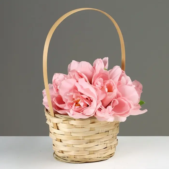 Корзина плетёная, d=17&times;9&times;30 см, бамбук