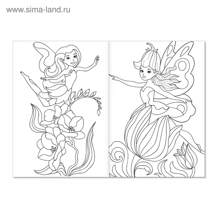 Раскраска для девочек &laquo;Волшебные феи&raquo;, А5, 12 стр.