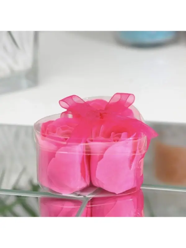 Мыльные розочки, фуксия, набор 3 шт., в коробке