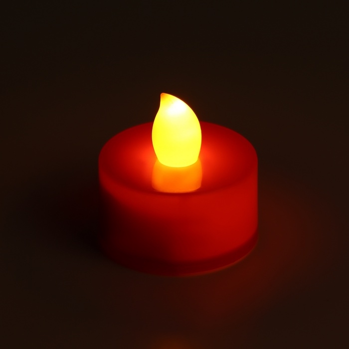 Светодиодные свечи, ночники LED RISALUX «Для жутких ритуалов» набор 4 шт., красные, RGB, 3.5×3.5×4 см