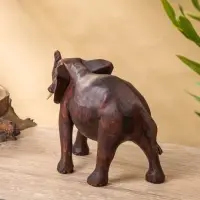 Сувенир "Слон" дерево Суар, 24х11х16 см, цв. тёмно-коричневый