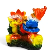 Садовая фигура из гипса &laquo;Гном с лягушкой на бревне&raquo;, 25&times;12&times;26 см